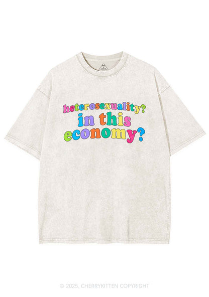 Heterosexuality In This Economy Pride Y2K Shirts Washed Tee Cherrykitten