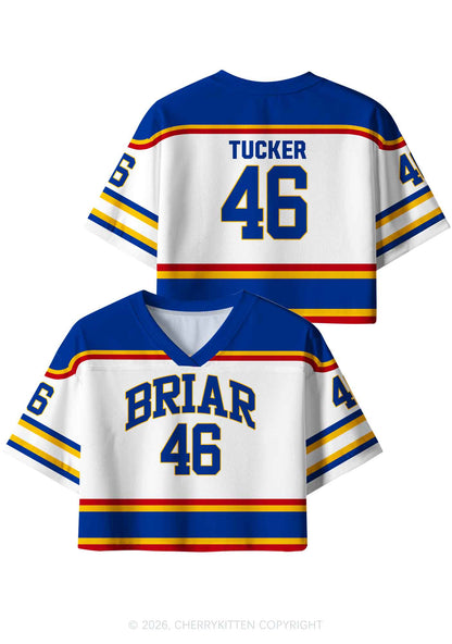 Retro White Hockey Team JT Y2K Crop Sport Jersey Shirts Cherrykitten