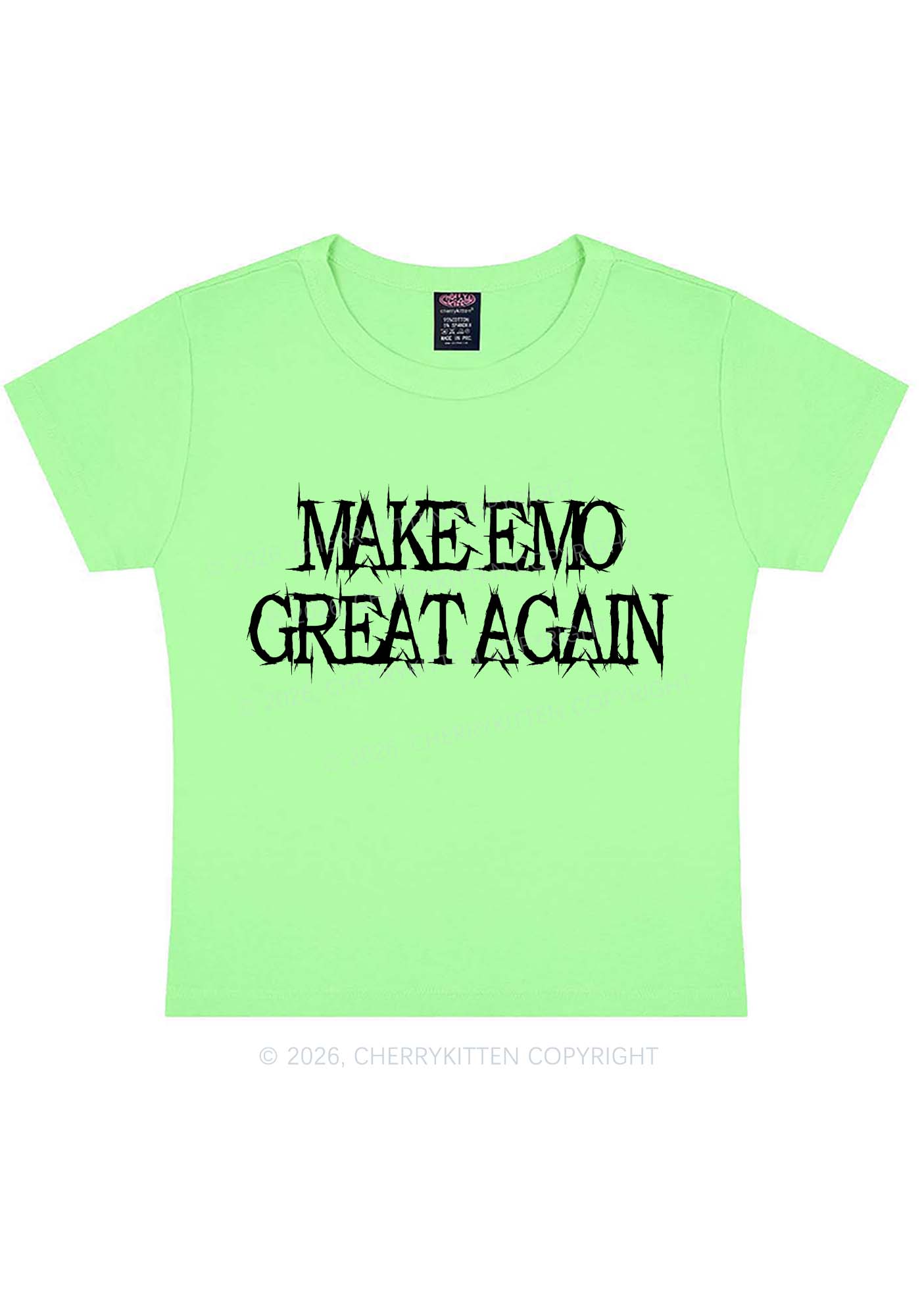 Make Emo Great Again Y2K Baby Tee Cherrykitten