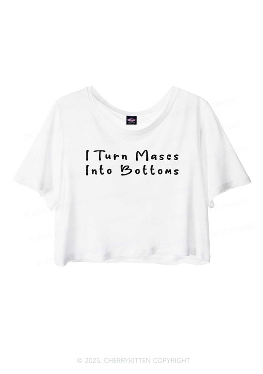 Turn Mascs Into Bottoms Pride Y2K Sheer Crop Tee Cherrykitten