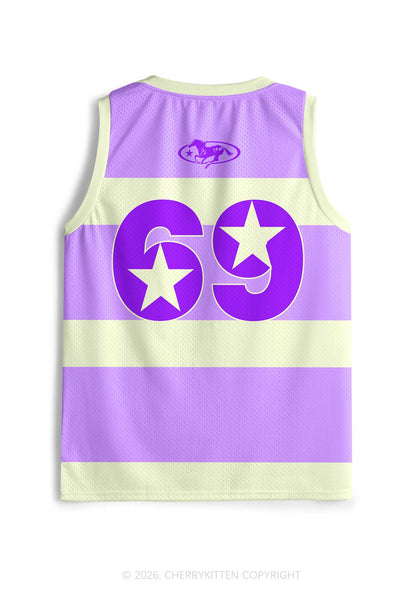 Purple Faggot Stripes Pride Y2K Sport Jersey Tank Cherrykitten