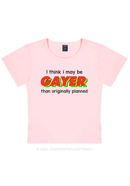 I May Be Gayer Pride Y2K Baby Tee Cherrykitten