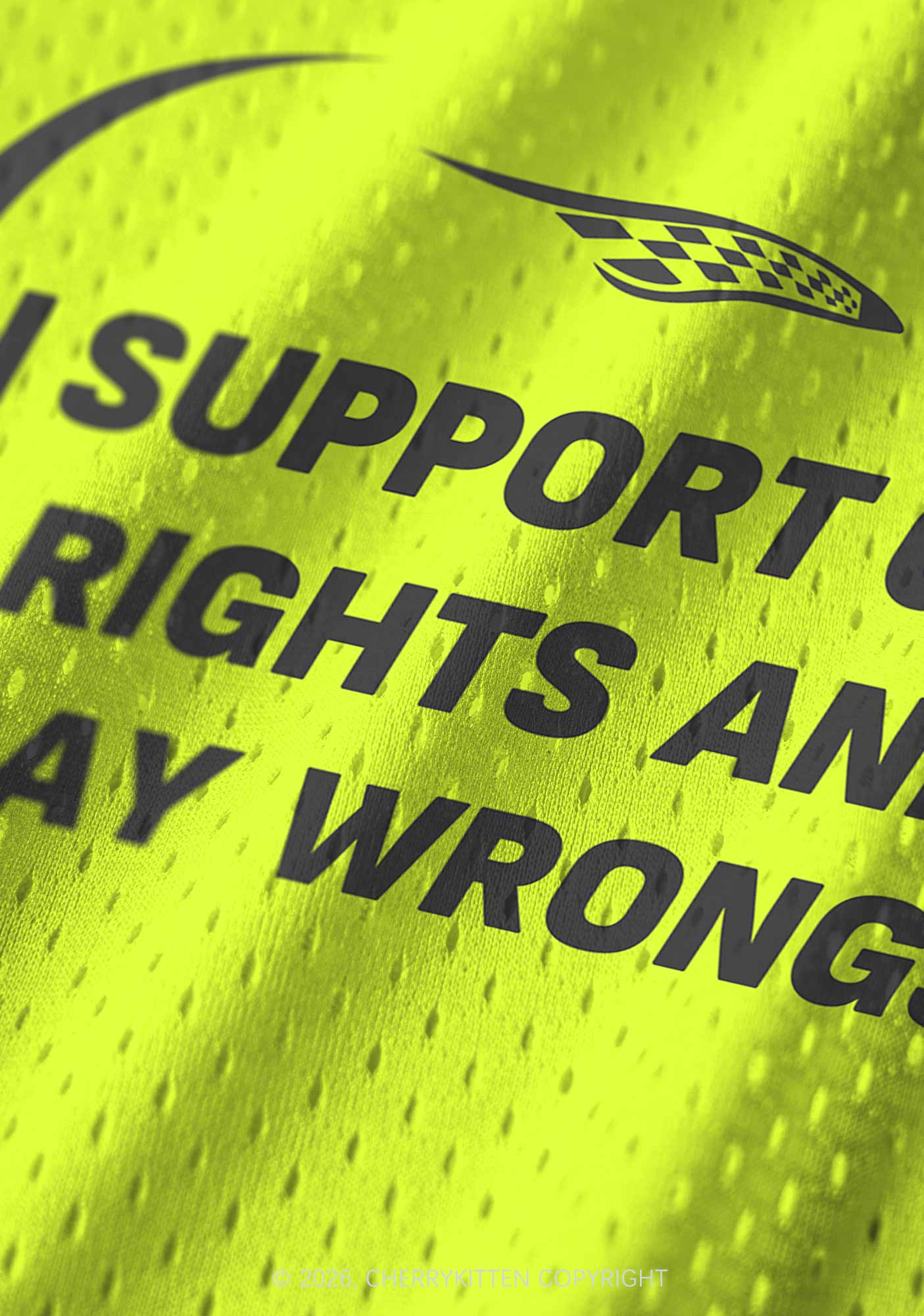 Lime Green I Support Gay Rights Pride Y2K Sport Jersey Tank Cherrykitten