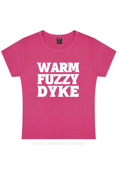 Warm Fuzzy Dyke Y2K Baby Tee Cherrykitten