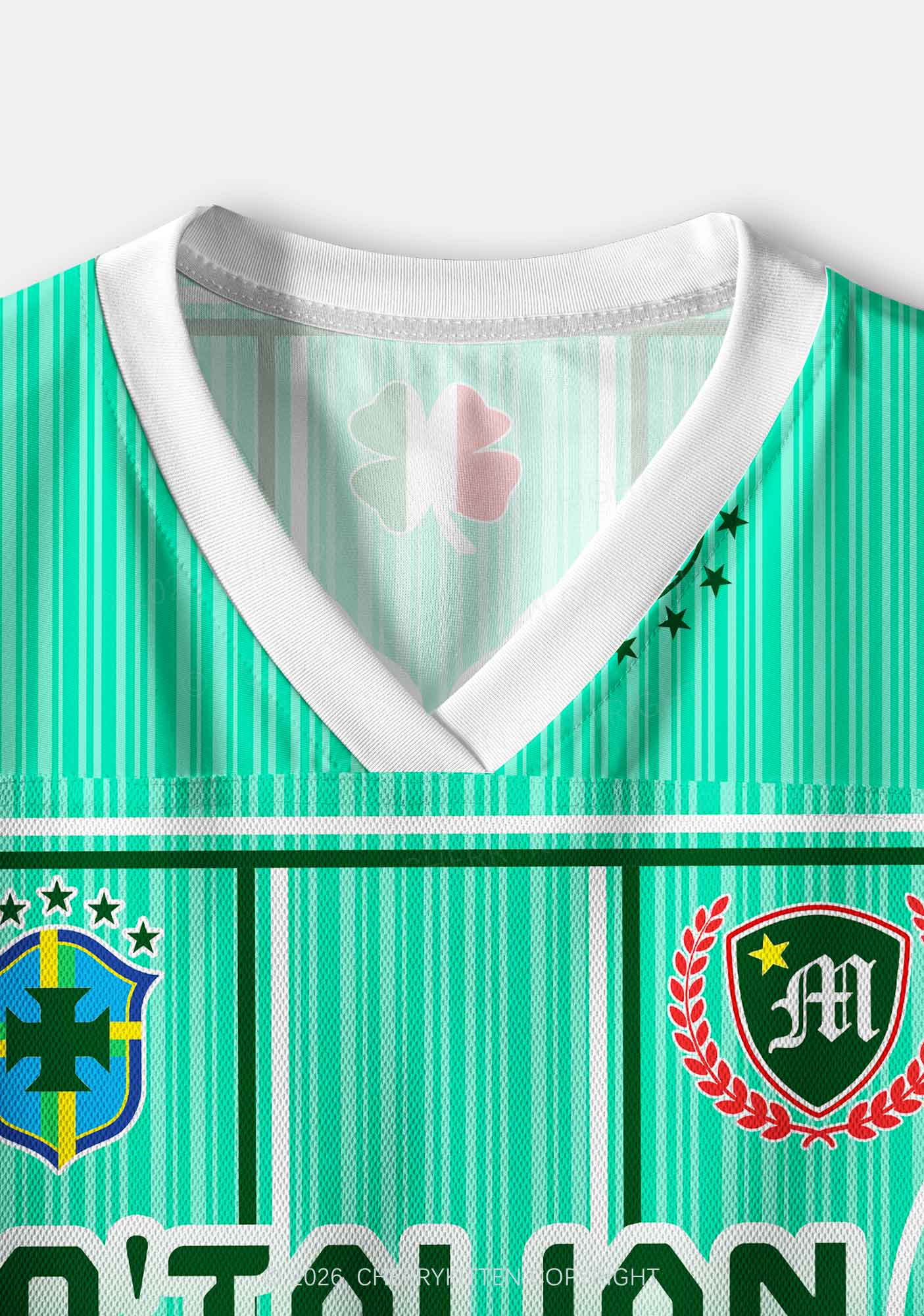 Custom OTalian Shamrock St Patricks Y2K Crop Sport Jersey Shirts Cherrykitten