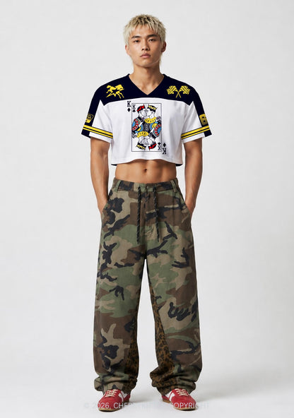 Black Gay King Pride Y2K Crop Sport Jersey Shirts Cherrykitten