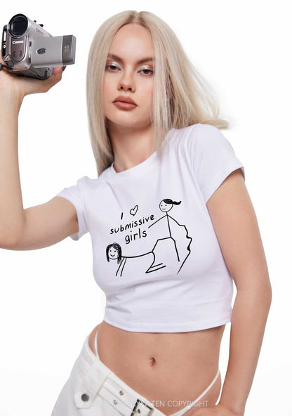 I Love S Girls Pride Y2K Baby Tee Cherrykitten