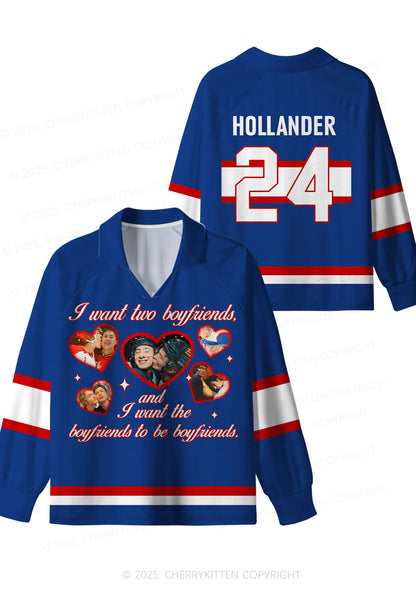 Blue I Want Two Boyfriends HR Y2K Long Sleeve Sport Jersey Shirts Cherrykitten