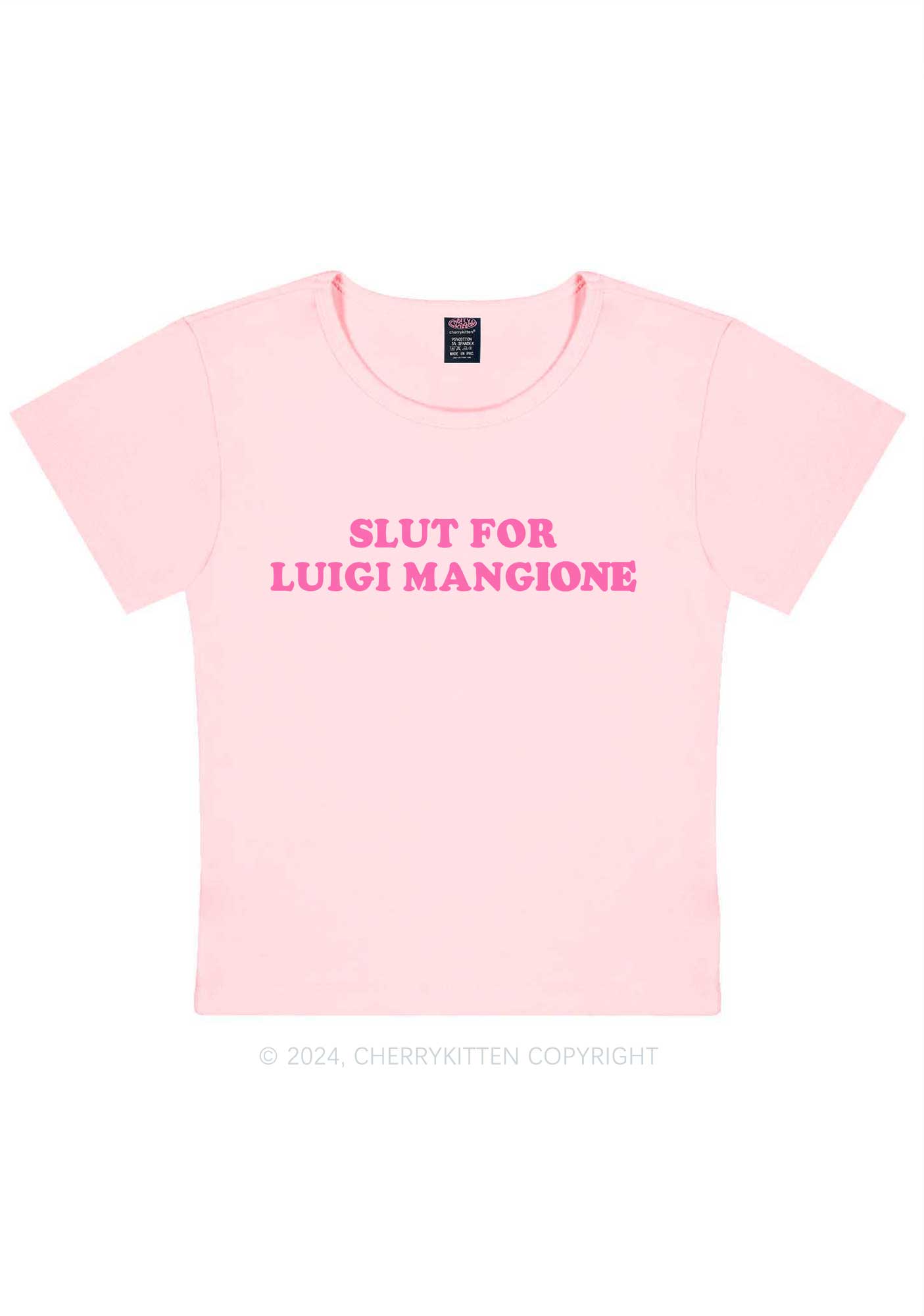 Slxt For Luigi Y2K Baby Tee Cherrykitten