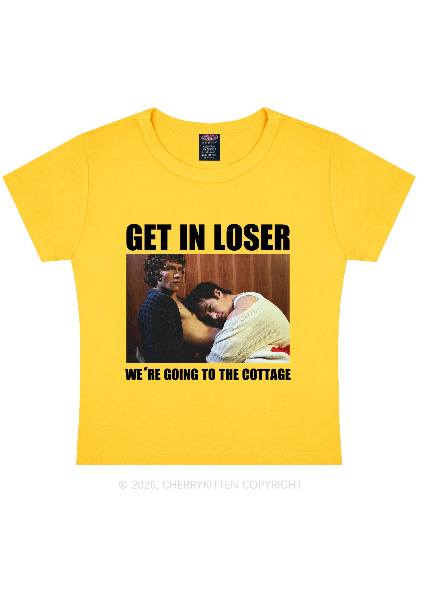 We Are Going To Cottage HR Y2K Baby Tee Cherrykitten