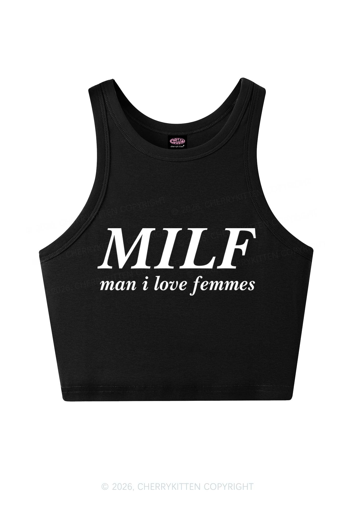 Man I Love Femme Y2K Crop Tank Top Cherrykitten