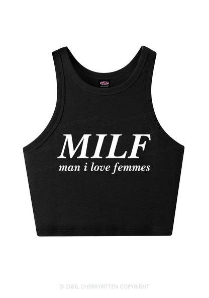 Man I Love Femme Y2K Crop Tank Top Cherrykitten