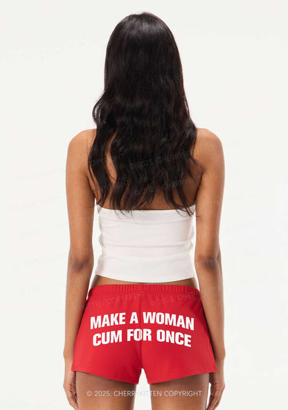 Make A Woman Come Y2K Drawstring Mini Shorts Cherrykitten