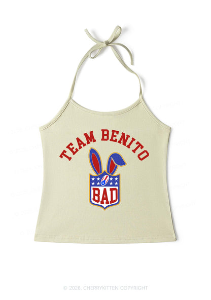 Pink Football Bunny Y2K Halter Neck Cami Cherrykitten