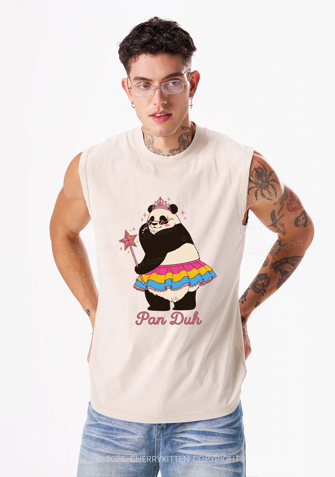 Pan Duh Pride Y2K Washed Muscle Tank Cherrykitten