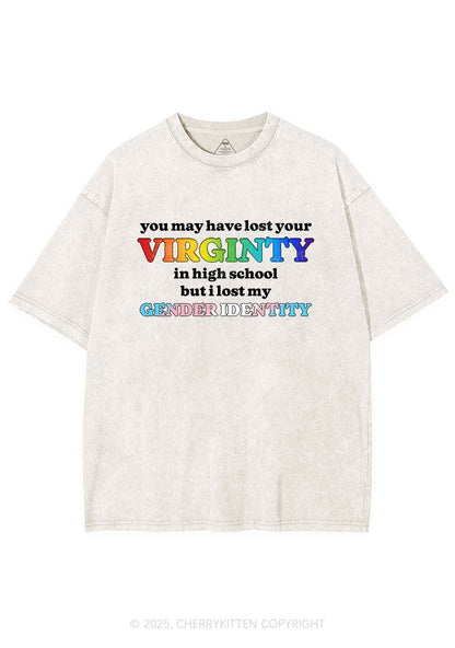 I Lost My Gender Identity Pride Y2K Shirts Washed Tee Cherrykitten