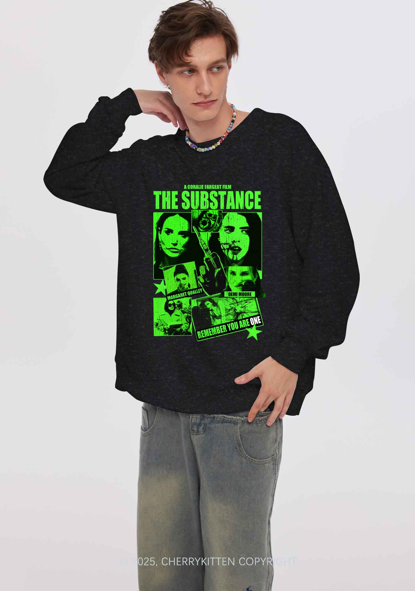 Halloween The Horror Movie Y2K Washed Sweatshirts Cherrykitten