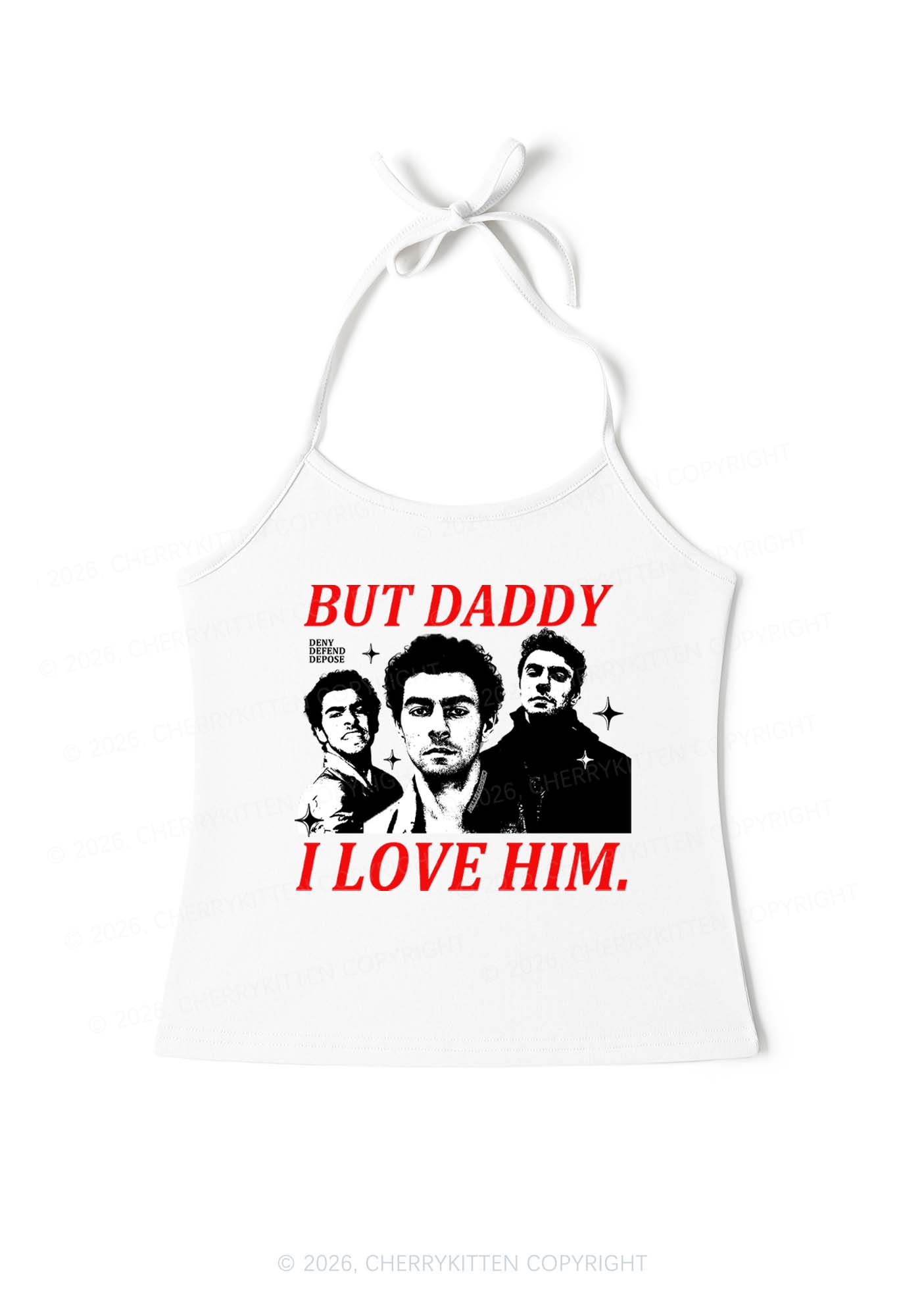 Daddy I Love Luigi Y2K Halter Neck Cami Cherrykitten