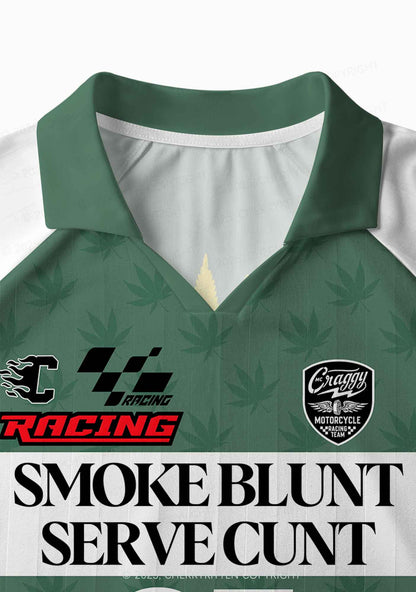 Custom Green Racing Smoke Blunt Y2K Sport Long Sleeve Jersey Shirts Cherrykitten