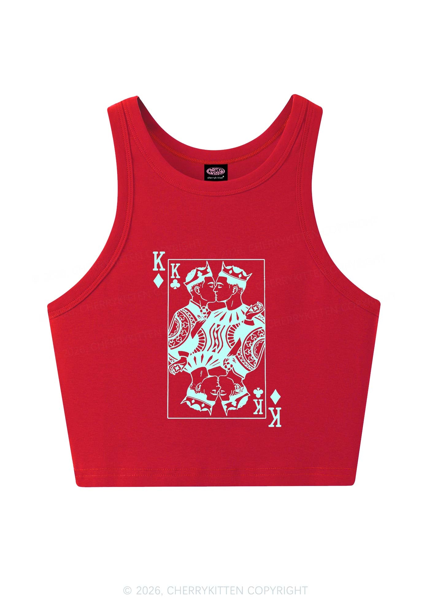 Gay King Pride Y2K Crop Tank Top Cherrykitten