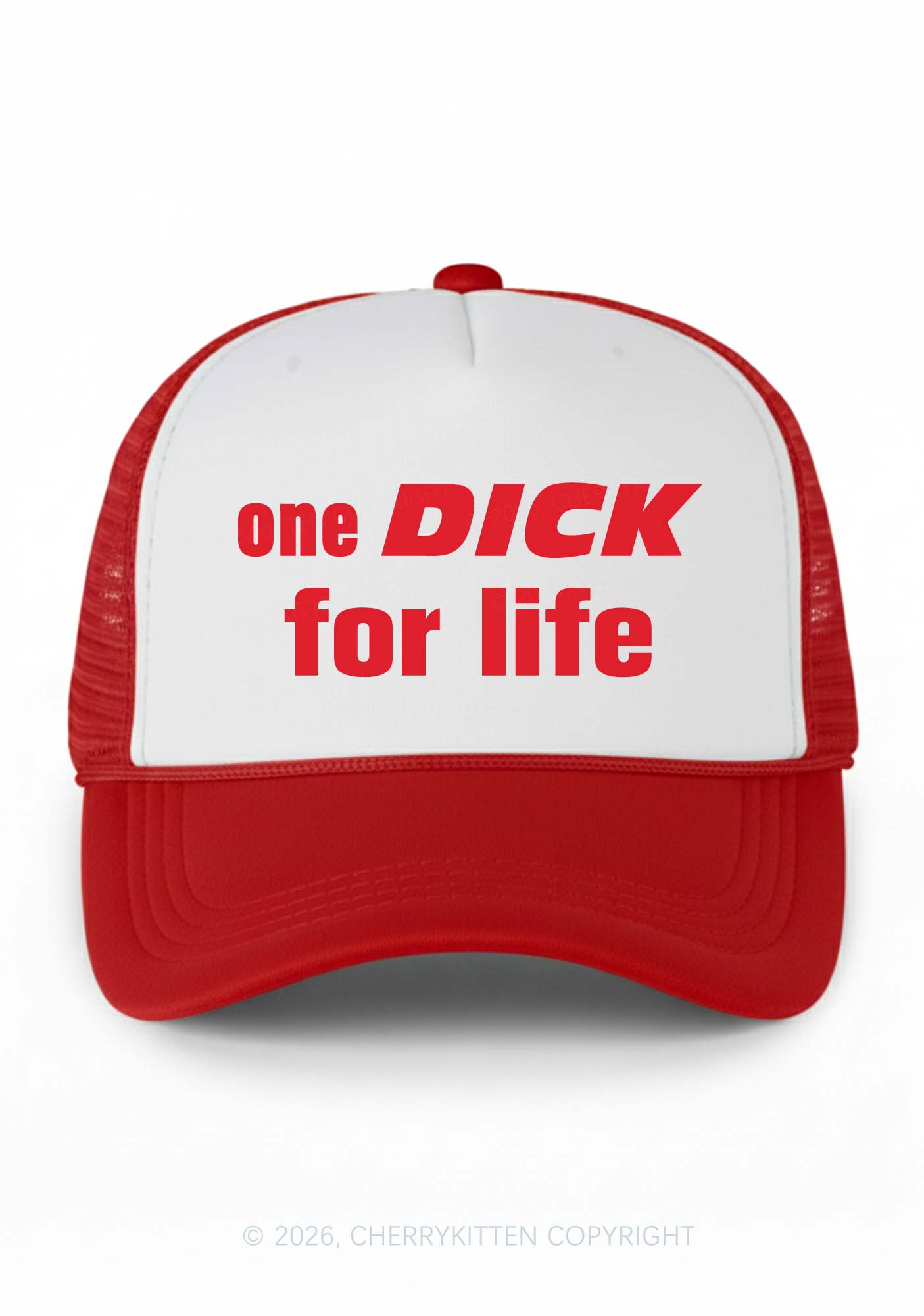 One Dxxk For Life Y2K Colorblock Trucker Hat Cherrykitten