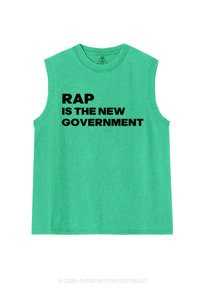 Rap Government Y2K Washed Muscle Tank Cherrykitten