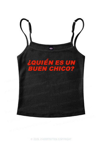 Quien Es Un Buen Chico Y2K Spaghetti Strap Cami Cherrykitten
