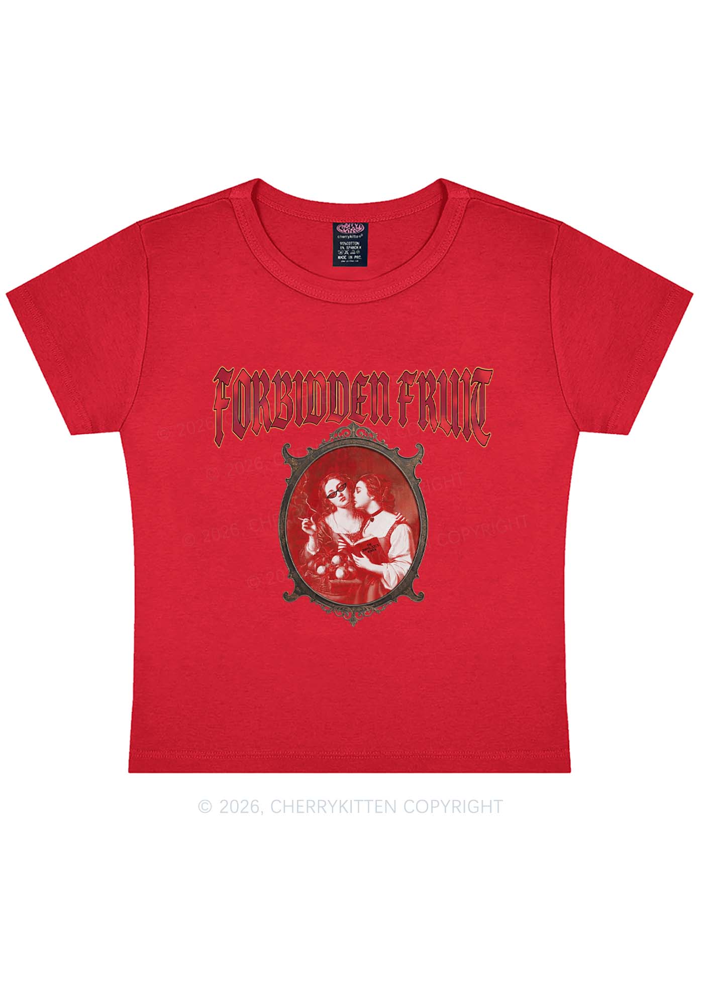 Forbidden Fruit Pride Y2K Baby Tee Cherrykitten