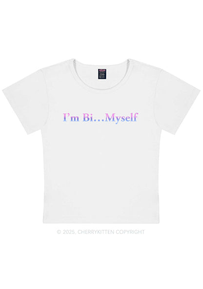 Im Bi Myself Pride Y2K Baby Tee Cherrykitten