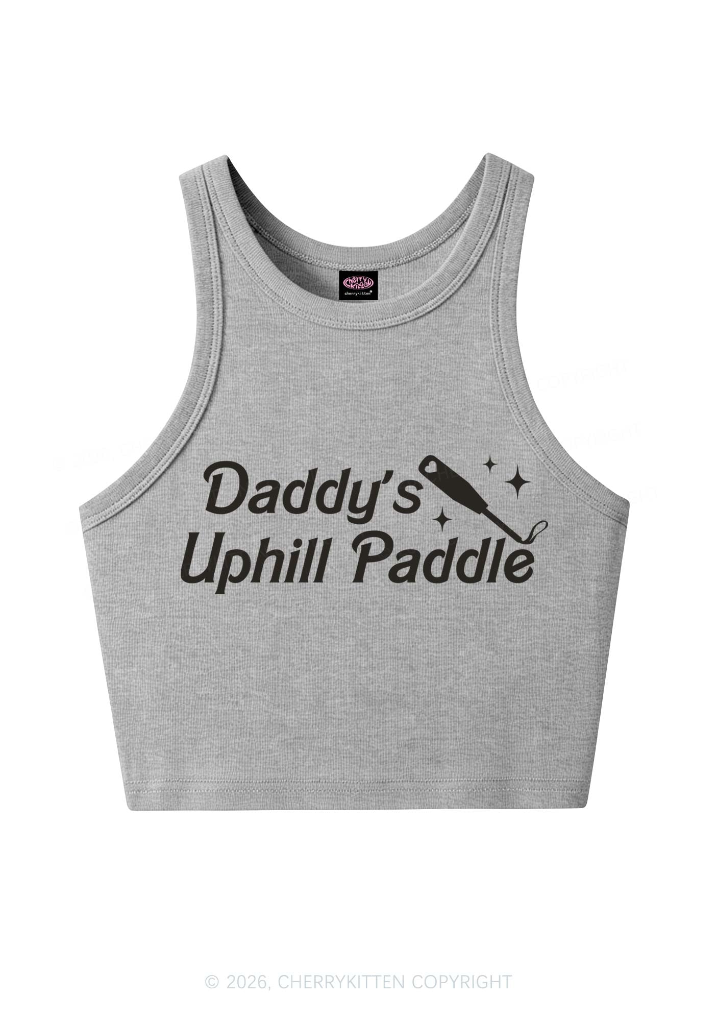 Daddys Uphill Paddle Y2K Crop Tank Top Cherrykitten