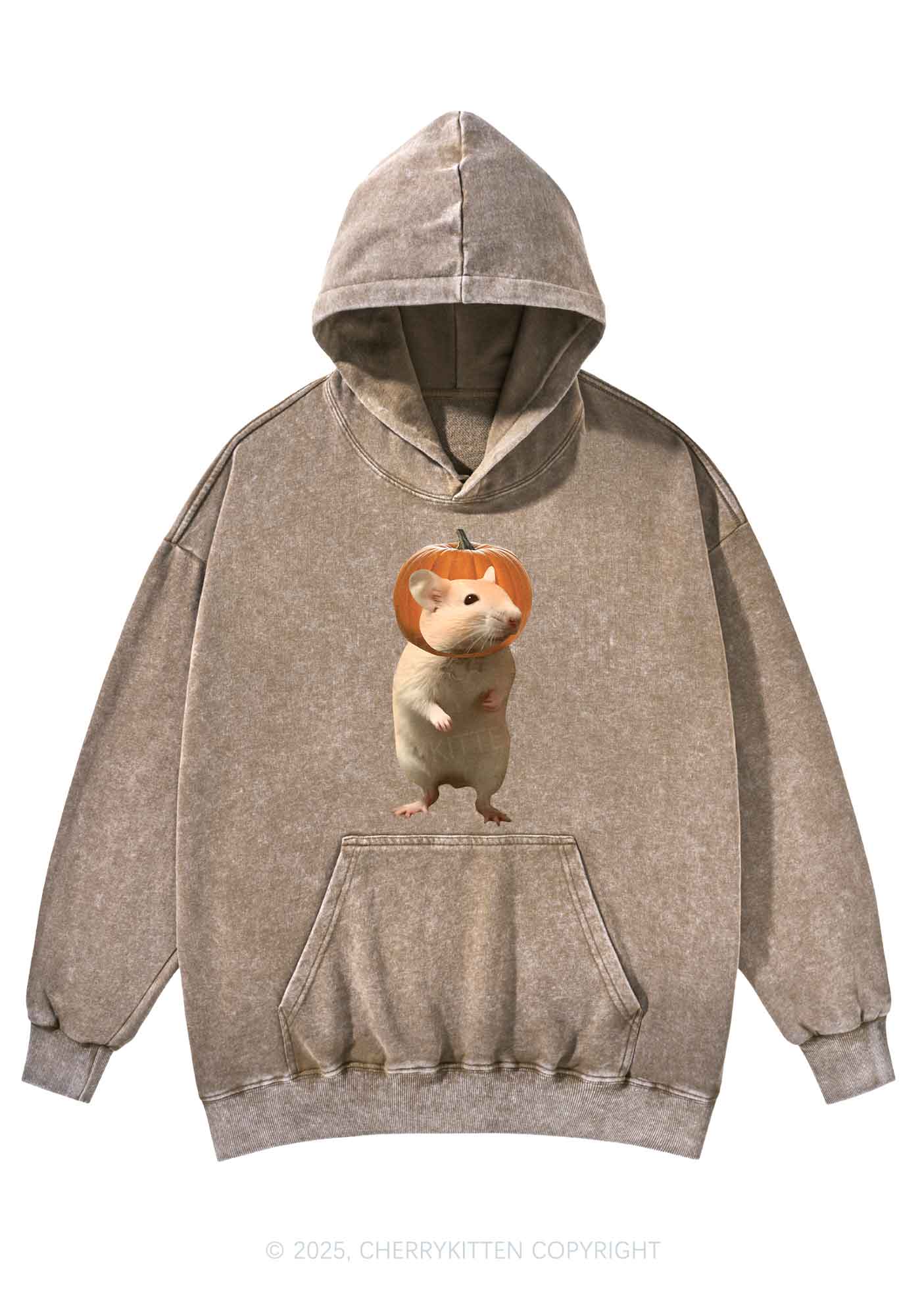Halloween Silly Ratz Y2K Washed Hoodie Cherrykitten