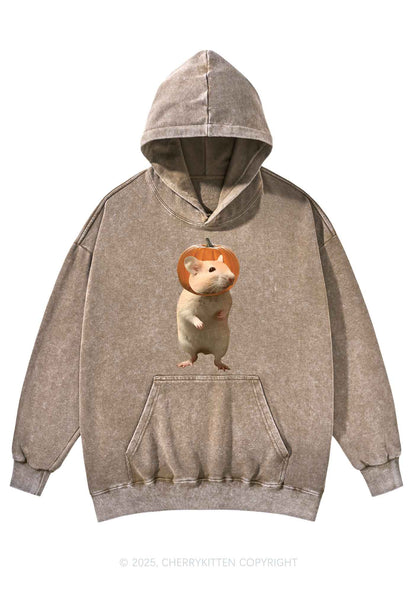 Halloween Silly Ratz Y2K Washed Hoodie Cherrykitten