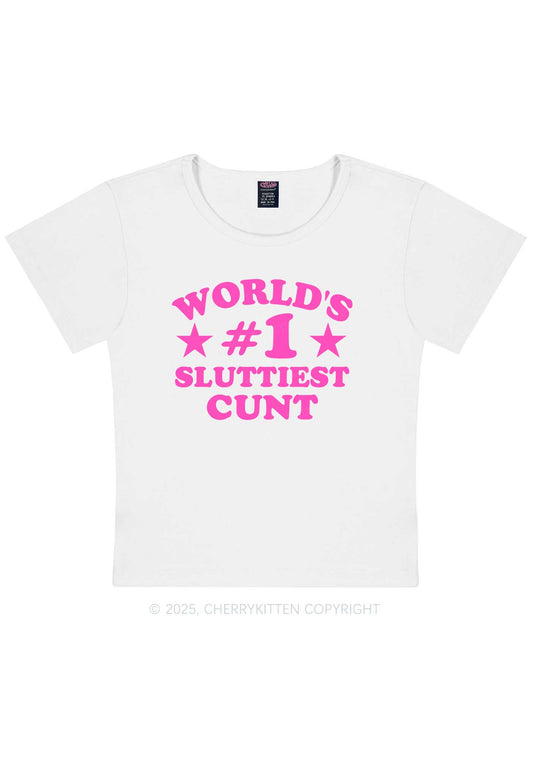 Worlds First Slxttiest Cxxt Y2K Baby Tee Cherrykitten