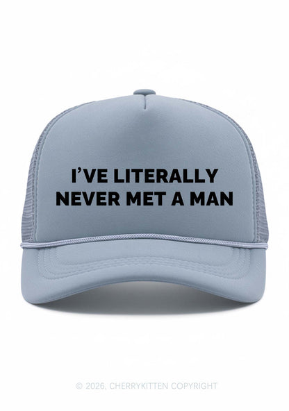 Never Met A Man Pride Y2K Trucker Hat Cherrykitten