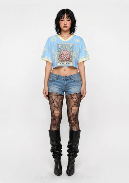 The Rat Y2K Crop Sport Jersey Shirts Cherrykitten
