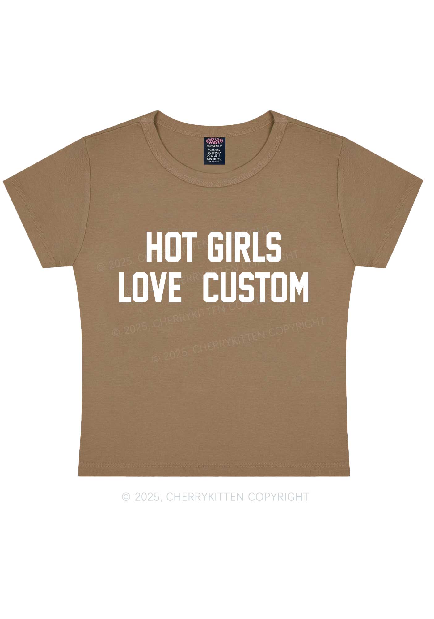Hot Girls Love Custom Y2K Baby Tee Cherrykitten