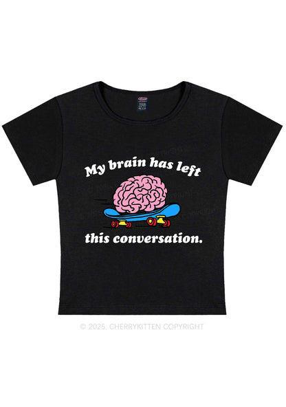 Brain Left Conversation Y2K Baby Tee Cherrykitten