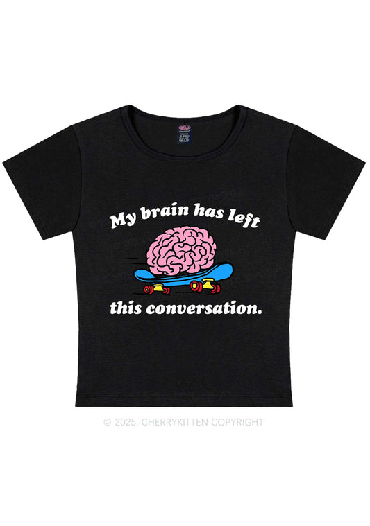 Brain Left Conversation Y2K Baby Tee Cherrykitten