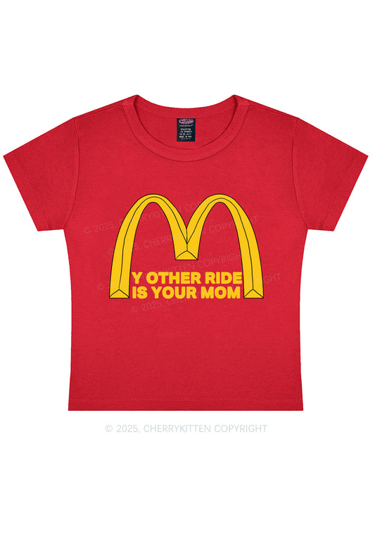 Ride Your Mom Y2K Baby Tee Cherrykitten