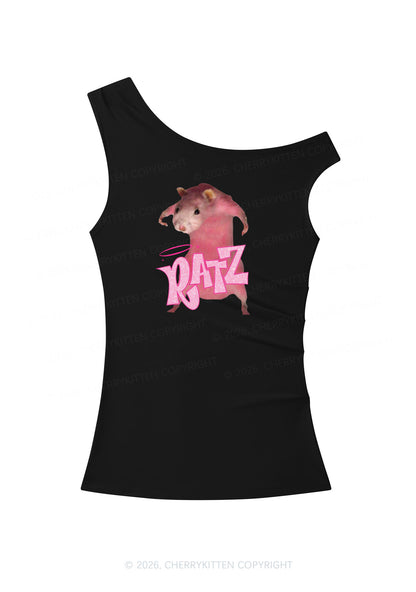 Pink Ratz Y2K Off Shoulder Tank Top Cherrykitten