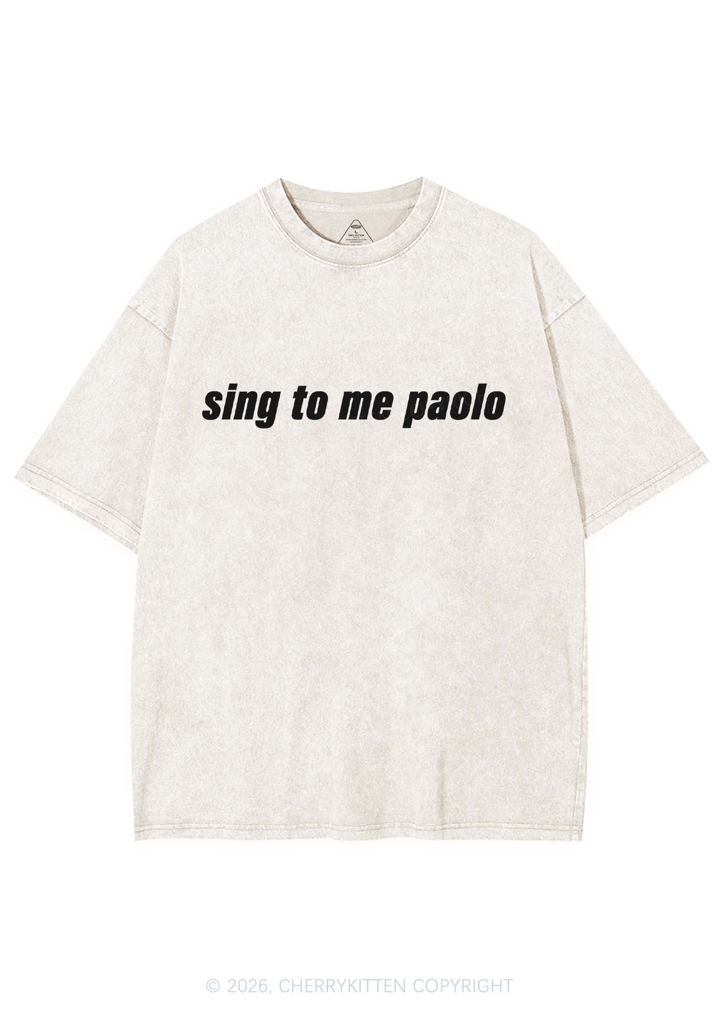 Sing To Me Y2K Shirts Washed Tee Cherrykitten