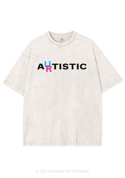 Autistic Artistic Y2K Shirts Washed Tee Cherrykitten