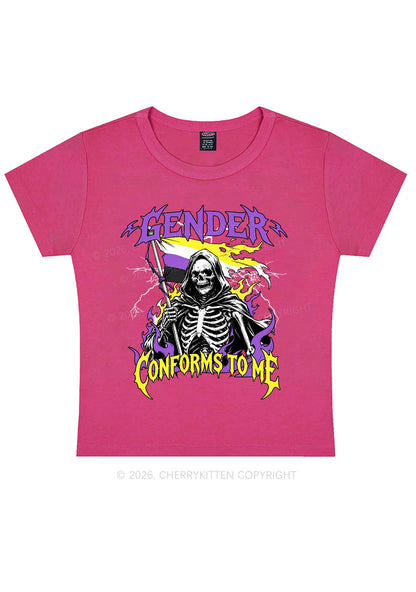 Gender Conforms To Me Pride Y2K Baby Tee Cherrykitten