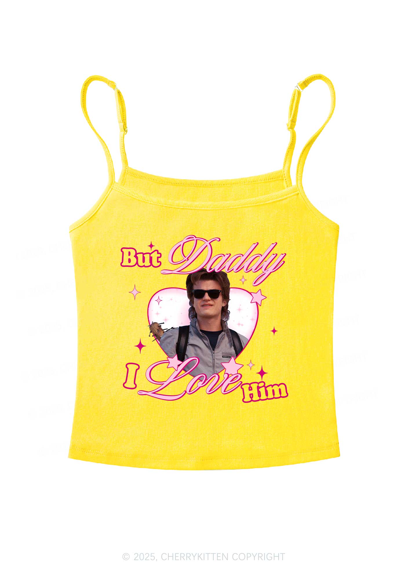 Daddy I Love Him Y2K Spaghetti Strap Cami Cherrykitten