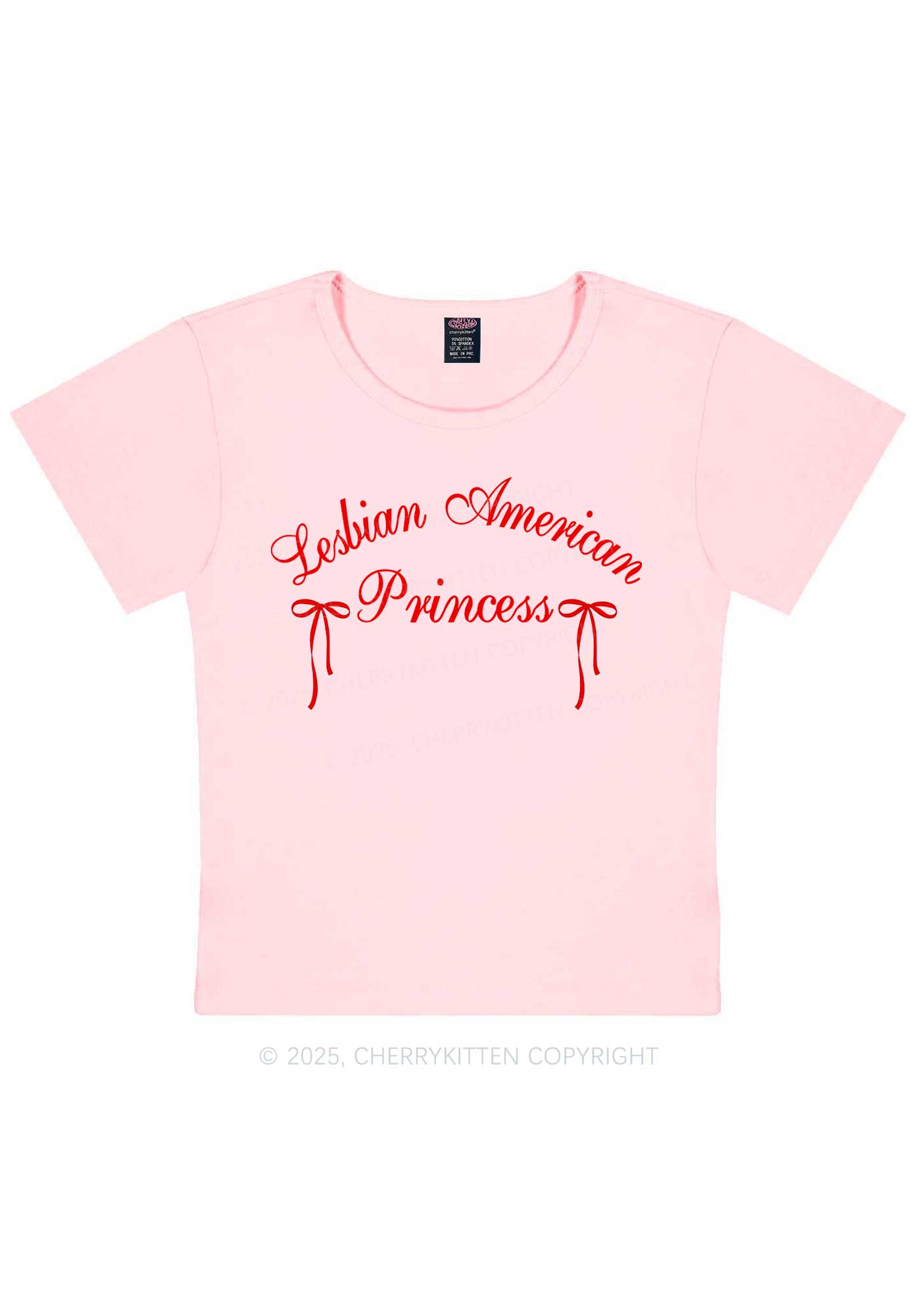 Lesbian American Princess Y2K Baby Tee Cherrykitten