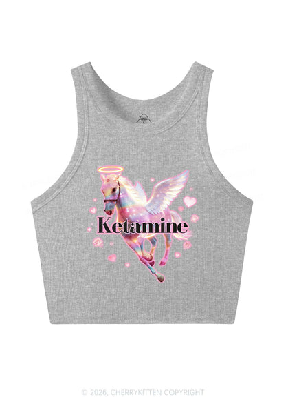 Angel K Horse Valentine's Day Y2K Crop Tank Top Cherrykitten