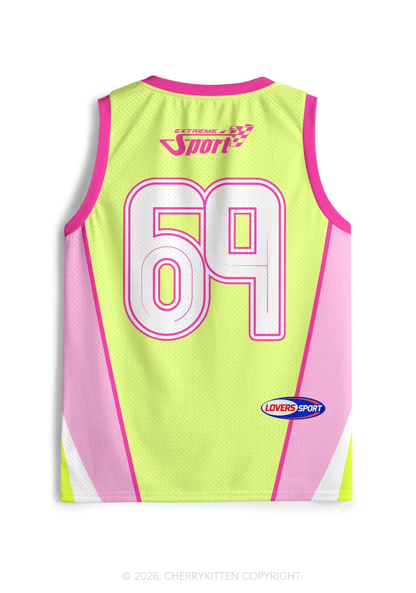 Lime Green Turn Mascs Into Bottoms Pride Y2K Sport Jersey Tank Cherrykitten