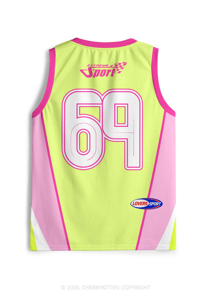 Lime Green Turn Mascs Into Bottoms Pride Y2K Sport Jersey Tank Cherrykitten