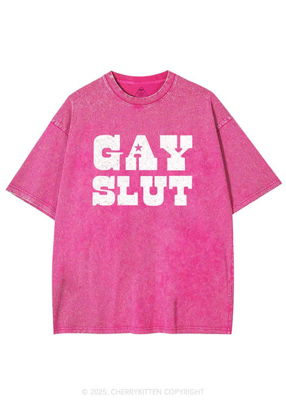 Gay Slxt Pride Y2K Shirts Washed Tee Cherrykitten