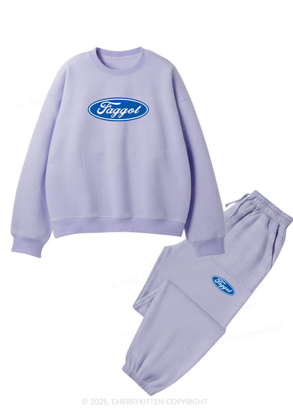 Faggot Pride Y2K Fleece Sweatshirts Set Cherrykitten